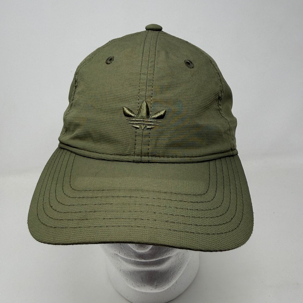 Adidas Originals Trefoil Strapback‎ Hat Olive Green Ripstop Adjustable Cap OSFM